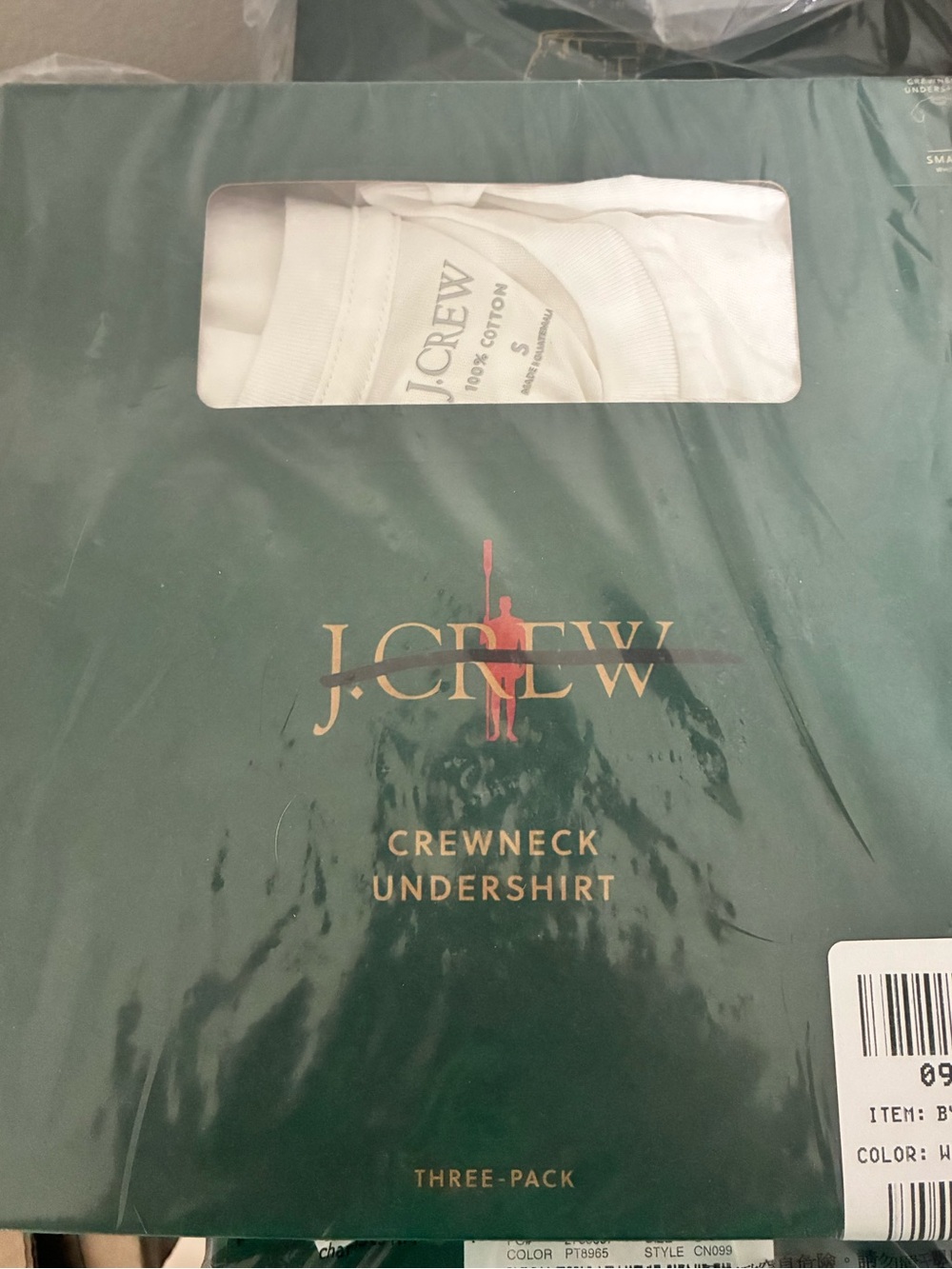 J. Crew Undershirt's Crewneck Pack of 3 Cotton Size: Small White NWT - Picture 3 of 5